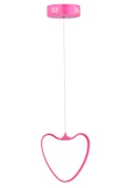 burenze Modern Tasarım Heart Kalp Led Avize Şık Görsel Ledli Uzun Ömürlü 1. Sınıf Kalite Pembe Gövde - 2