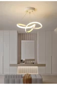 Buiva Modern Tasarım Bumerang Sarkıt Power Led Avize Hol Antre Mutfak Salon Oturma Odası Avize Beyaz Gövde - 1