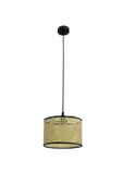 burenze Modern Rattan Boheme Tasarım Salon Mutfak Oturma Odası Avize Doğal Hazeran Tekli Avize Hasır 15 Cm - 3