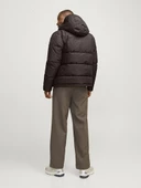 Jack Jones Erkek Mulch Renkli Hafif ve Rüzgar Geçirmez Şişme Kahverengi Mont  12259850KA - 7