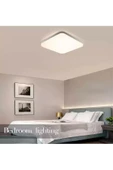Fico Home Metal Kasa Modern Kare Led Avize Salon Oturma Odası Mutfak Avize 6500k Beyaz Işık - 1