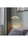 burenze Luxury Exclusive Tekli Sarkıt Led Avize Jellyfish Gold Sarı Ledli Avize 18 Cm Çap - 5