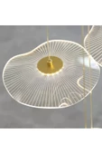 burenze Modern Tasarım Jellyfish Pilli Aplik Aç Kapa Butonlu Kablosuz Tak Çalıştır Gold Sarı Duvar Apliği - 2