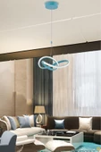 burenze Modern Tekli Sarkıt Power Led Avize Mavi Beyaz Işık Ledli Çocuk Odası Avize - 3