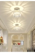 Fico Home Luxury Tavan Kristal Taşlı Avize Krom Hol Antre Avize Büyük Boy - 3