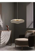 burenze Luxury Exclusive Tekli Sarkıt Led Avize Jellyfish Gold Sarı Ledli Avize 18 Cm Çap - 1