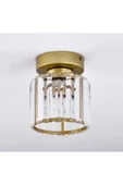 burenze Modern Luxury Plafonyer Kristal Taşlı Avize Gold Sarı Hol Antre Avize - 3