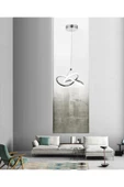 Fico Home Modern Tekli Sarkıt Power Led Avize Krom Kaplama Ledli Avize - 3