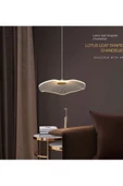 burenze Luxury Exclusive Tekli Sarkıt Led Avize Jellyfish Gold Sarı Ledli Avize 18 Cm Çap - 4