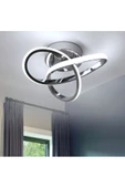 burenze Modern Plafonyer Salon Mutfak Oturma Odası Led Avize Boomerang Led Avize Krom Ledli Avize - 1