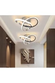 burenze Modern Plafonyer Tavan Led Avize Salon Mutfak Oturma Odası Avize Krom 2 Adet Set Fiyat - 1