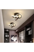 burenze Modern Plafonyer Tavan Salon Mutfak Oturma Odası Avize Led Avize Siyah 2 Adet Set Fiyat thumbnail 2