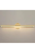 burenze Modern Kablosuz Tak Çalıştır Ledli Pilli Aplik Banyo Tablo Ayna Aydınlatma Eskitme Gold Pil Dahildir - 2
