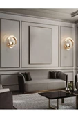 burenze Elegance Luxury Tasarım Modern Duvar Led Aplik Gold Sarı - 2