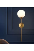 Buiva Modern Pilli Duvar Aplik Eskitme Gold Sarı Glop Camlı Pilli Power Led Aplik - 1