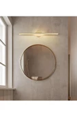 burenze Modern Kablosuz Tak Çalıştır Ledli Pilli Aplik Banyo Tablo Ayna Aydınlatma Eskitme Gold Pil Dahildir - 4
