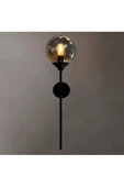 burenze Modern Tasarım Aplik 1 Adet Elektrikle Çalışır Camlı Duvar Aplik Siyah Füme Camlı - 3