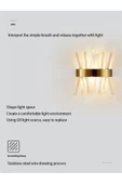 burenze Modern Luxury Kristal Taşlı Ledli Aplik Gold Eskitme Concept Ürün - 5