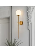 Buiva Modern Pilli Duvar Aplik Eskitme Gold Sarı Glop Camlı Pilli Power Led Aplik - 4