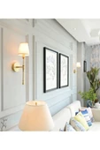 Fico Home Duvar Aplik Krem Abajur Eskitme Gold Sarı Modern Tasarım Elektrik Ile Çalışır - 4