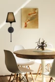 Fico Home Modern Pilli Aplik Tak Çalıştır Siyah Gövde Siyah Abajur Duvar Aplik - 2
