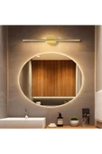 burenze Modern Kablosuz Tak Çalıştır Ledli Pilli Aplik Banyo Tablo Ayna Aydınlatma Eskitme Gold Pil Dahildir - 3