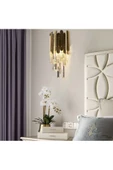 burenze Gold Sarı Modern Luxury Kristal Taşlı Aplik - 6