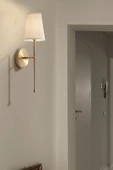 Buiva Modern Aplik Eskitme Gold Sarı Krem Abajur Elektrik İle Çalışır - 2