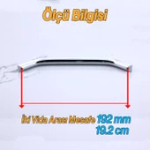 Şahin Krom Gümüş Metal Kulp 192 mm - 19.2 cm Mobilya Çekmece Mutfak Dolabı Dolap Kulpları Kulbu Kulpu thumbnail 3