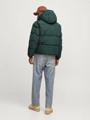 Jack Jones Erkek Essentials Jjebradley Comfort Fit Kapüşonlu Yeşil  Mont  12256974Y - 6