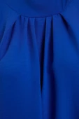 Moda Stil Relaxed Bisiklet Yaka Maxi Boy Tesettür Rahat Kesim Balon Kollu Aerobin Dokuma Elbise - 6