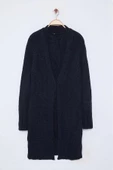 Stil Modern Kadın Midi Reglan Kol Şal Yaka Yünlü Triko Hırka - 3
