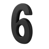 Kapı Numarası Yapışkanlı Küçük Boy 50 mm 5 cm Numara 6 Rakam Altı Sayı Siyah Renk Numaralar 1 Adet - 4