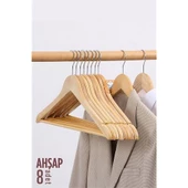 Findit Elbise Askısı Natural Ahşap 8 ADET - 1
