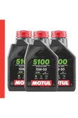 Motul 5100 15w-50 4t 1l Motosiklet Motor Yağı Güncel Ürün 3 Adet thumbnail 1