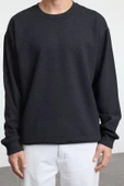 Tarz Bol Bisiklet Yaka Standart Kol Regular Smiley Lisans Unısex Geniş Kesim Sweatshirt - 3
