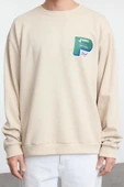 Tarz Bol Bisiklet Yaka Standart Kol Regular Unısex Geniş Kesim Sweatshirt - 3