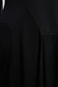 Moda Stil Fitted V Yaka Mini Boy A-Kesim Dokuma Şifon Kısa Elbise - 6