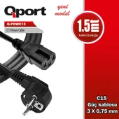 QPORT Q-POWC15 1.5M C15 POWER GUC KABLOSU - 1