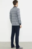 Yumuşak Dokulu Polo Yaka Pijama Takım - Lacivert - 5