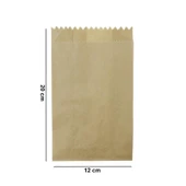 Kraft Baget Şemua Kese Kağıdı - 12 x 20 Cm. - 1500 Gr. - Ortalama 205 Ad - Paket thumbnail 2