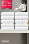 100'lü Greek El Havlusu - 50x90 Cm, 225gr, %100 Pamuk, Spa Ve Otel Havlusu, Günlük Kullanıma Uygun - 1
