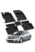 YEO  Honda CIVIC 8 SD (FD6) 2007-2012 Model Yılları İçin Uyumlu Yeo 4D Havuzlu Paspas Takımı - 1