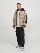 Jack Jones Erkek  Jcootis Puffer Sn Krem Günlük Mont 12239001KR - 7