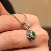 Gümüş Çiçek Desenli Otantik Kadın Kolye SL9844 thumbnail 5