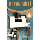 Çelik Kayar Milli Asma Kilit 70 MM 3 anahtarlı Sonax Design - 1