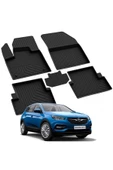 YEO  OPEL GRANDLAND X 2017-2021 Model Yılları İçin Uyumlu Yeo 4D Havuzlu Paspas Takımı - 1