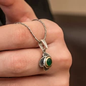 Gümüş Çiçek Desenli Otantik Kadın Kolye SL9844 thumbnail 3