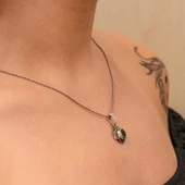 Gümüş Çiçek Desenli Otantik Kadın Kolye SL9844 thumbnail 6