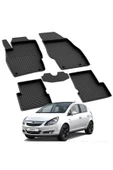 YEO  OPEL CORSA D 2007-2014 Model Yılları İçin Uyumlu Yeo 4D Havuzlu Paspas Takımı - 1